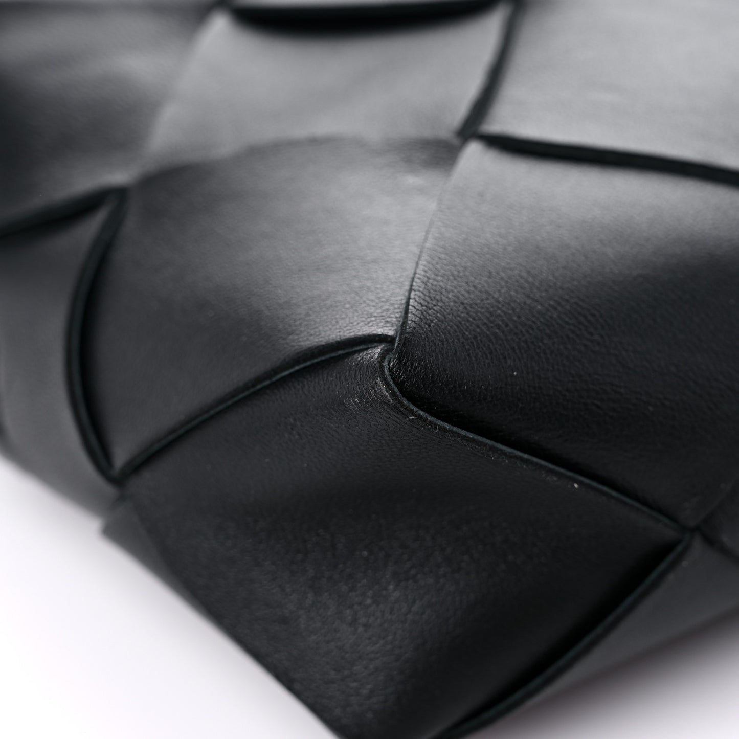 Lambskin Maxi Intrecciato Mini Cassette Camera Bag Black