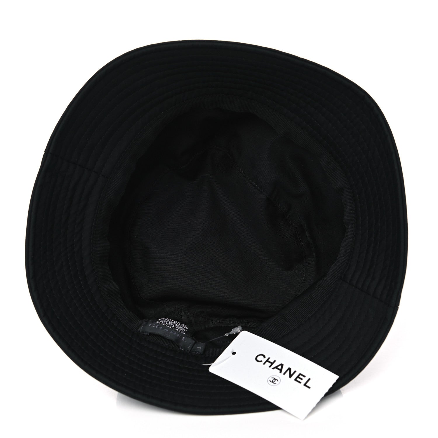 Chanel Cotton CC Bucket Hat S Black 3 of 3