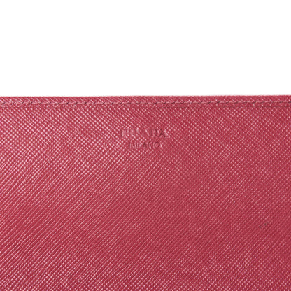Prada Saffiano Metal Oro Chain Wallet Peonia 8 of 10