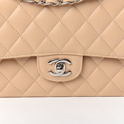 Chanel Caviar Quilted Medium Double Flap Beige Clair 9 of 10