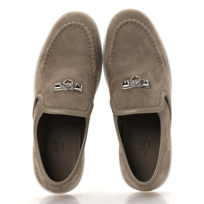 Hermes Suede Goatskin Nappa Jour Loafers 36 Beige 2 of 11