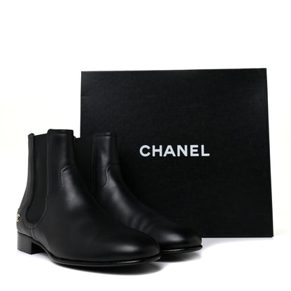 Chanel Calfskin Elastic Short Boots 40 Black 9 of 9