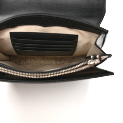 Gucci Calfskin GG Tennis Embossed Messenger Bag Black 5 of 8