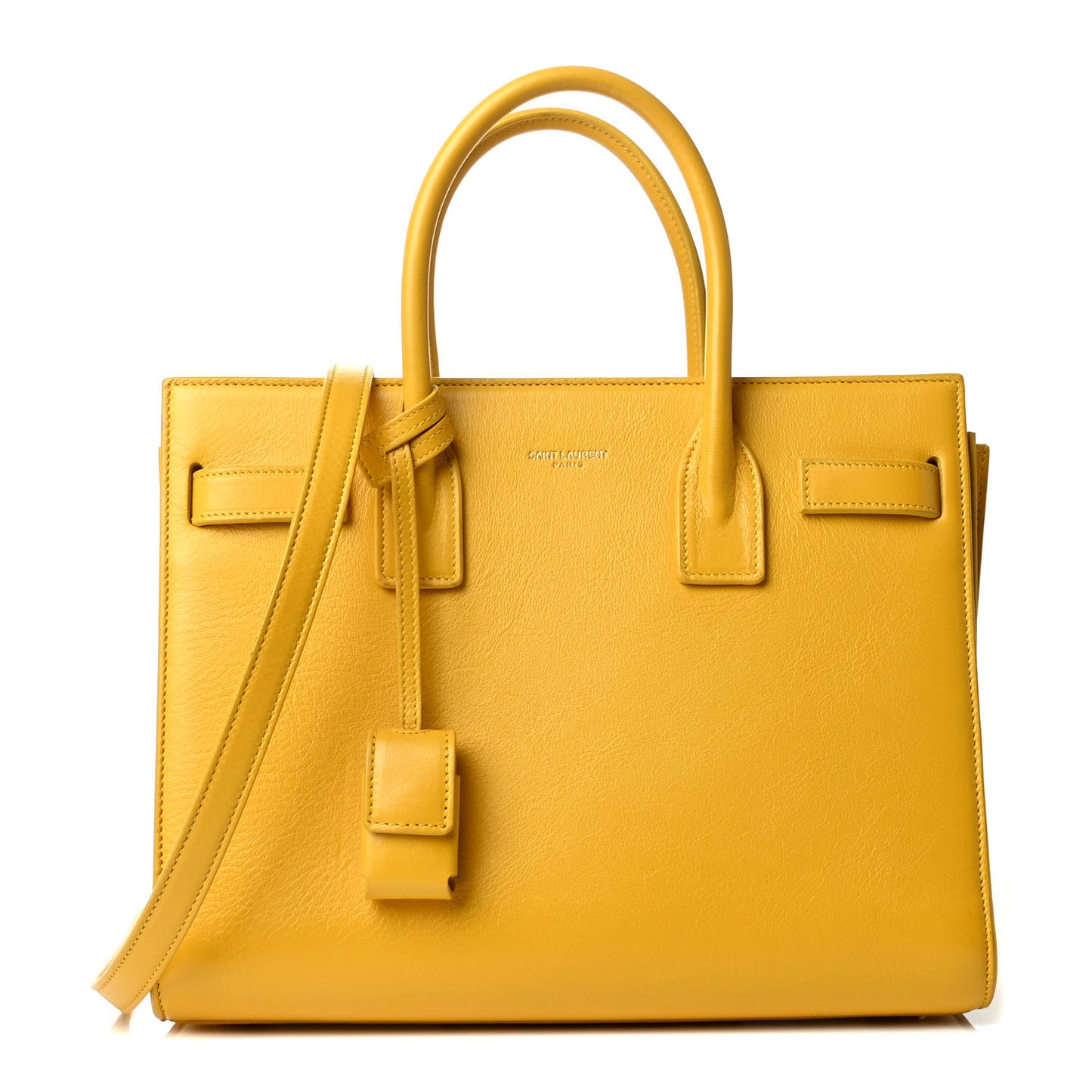 Grained Calfskin Baby Sac De Jour Yellow
