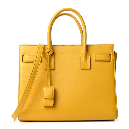 Saint Laurent Grained Calfskin Baby Sac De Jour Yellow 1 of 5