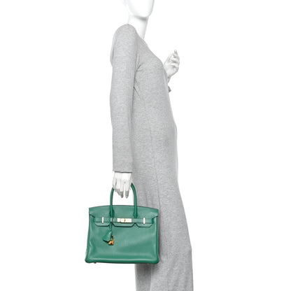 Hermes Taurillon Novillo Birkin 30 Vert Vertigo 2 of 10