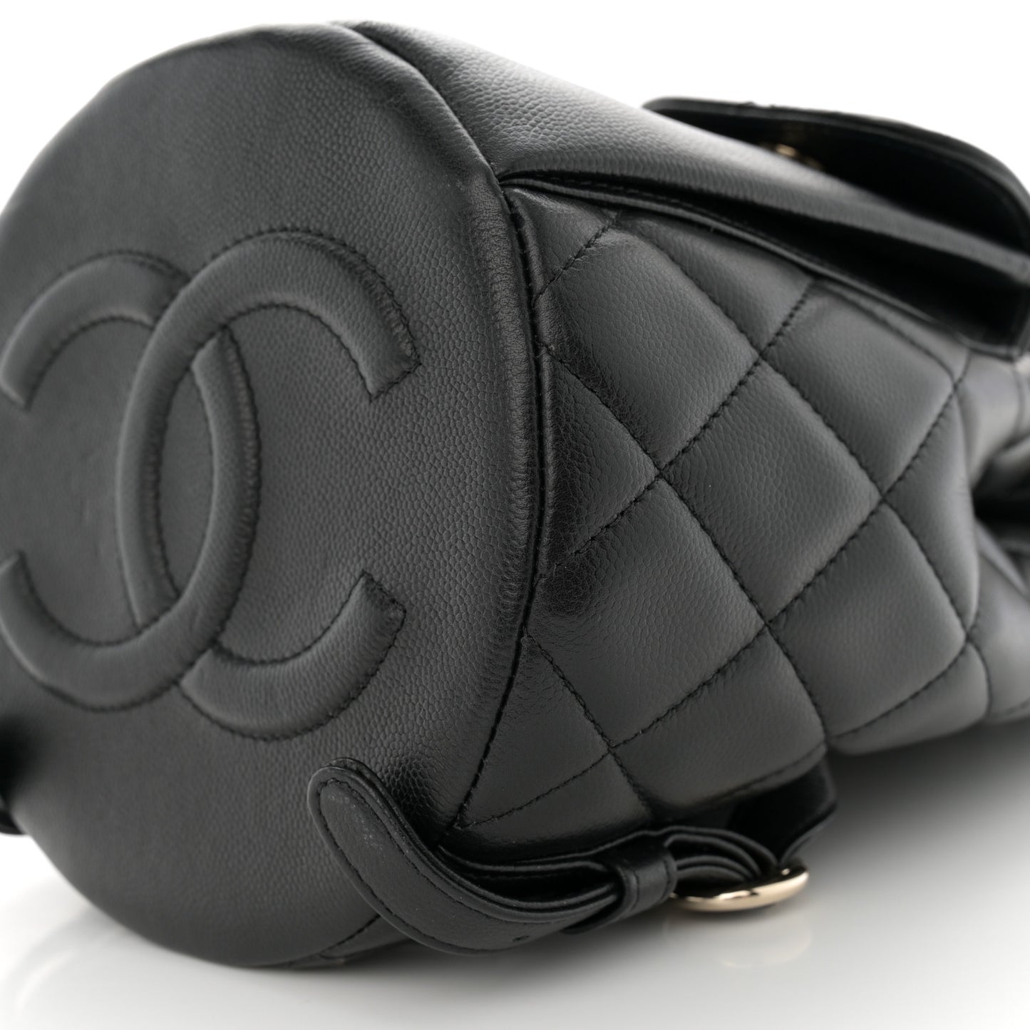 Caviar Quilted Pockets Backpack Black