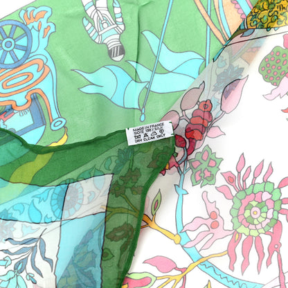 Hermes Mousseline Silk Fantaisies Indiennes Shawl 140 3 of 6