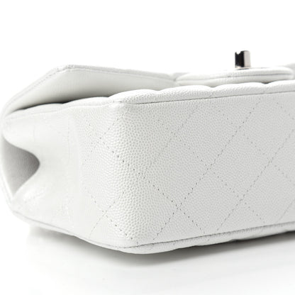 Chanel Iridescent Caviar Quilted Mini Top Handle Rectangular Flap White 6 of 11