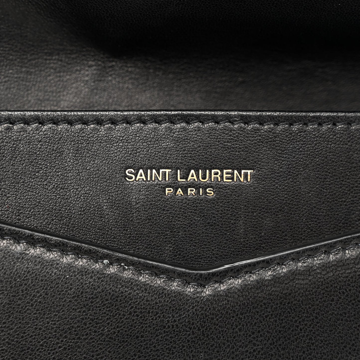 Lambskin Quilted Double Flap Chain Pouch Black