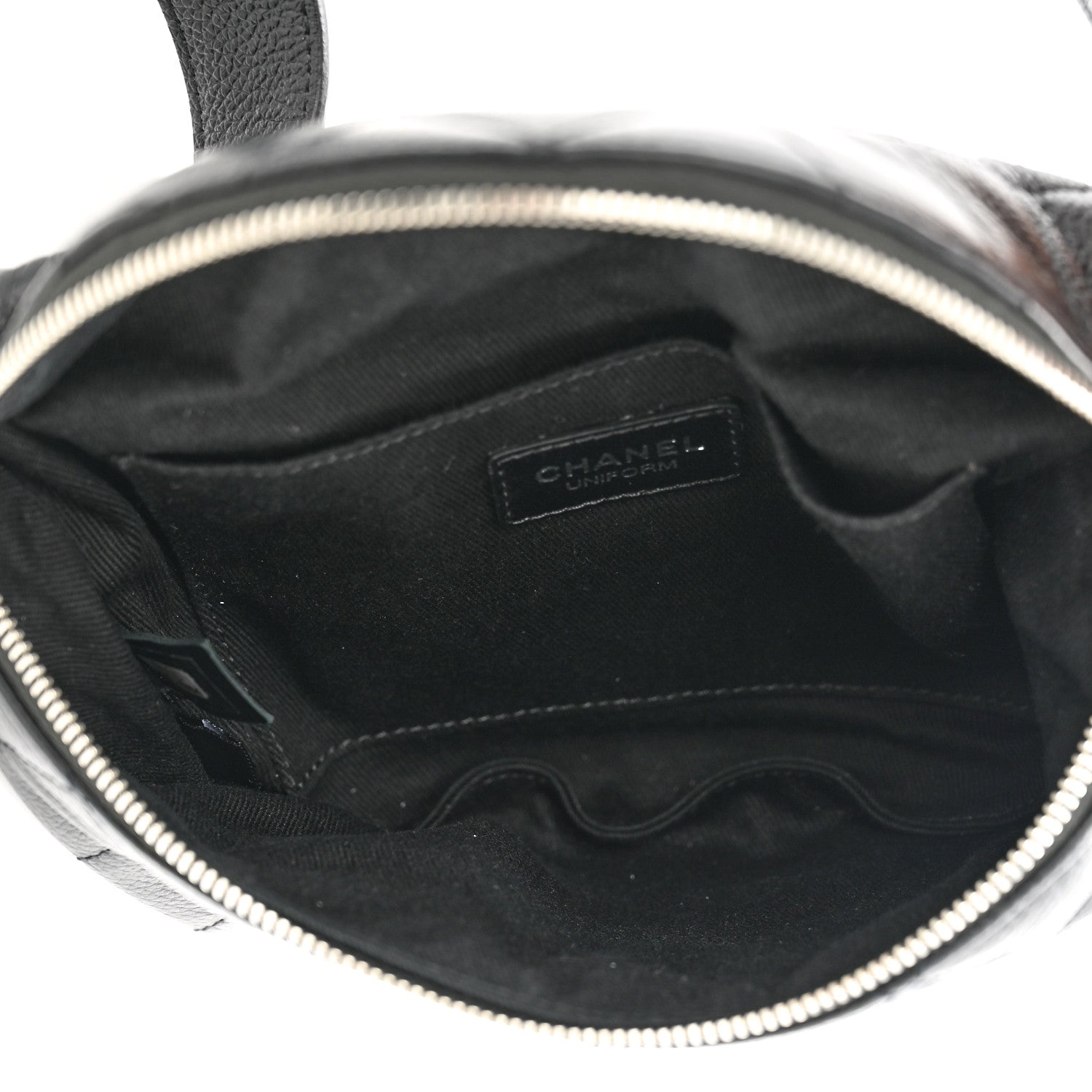 Chanel Grained Calfskin Quilted Waist Belt Bag Black 5 of 10