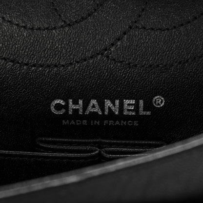 Chanel Sheepskin Chevron Quilted 2.55 Reissue 225 Double Flap So Black 7 of 8