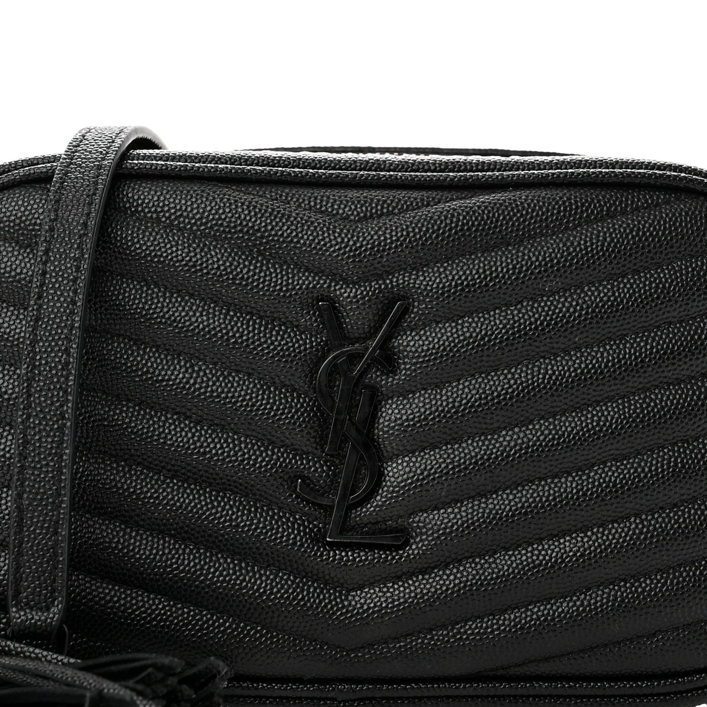 Grain De Poudre Matelasse Monochrome Monogram Mini Lou Camera Bag Black