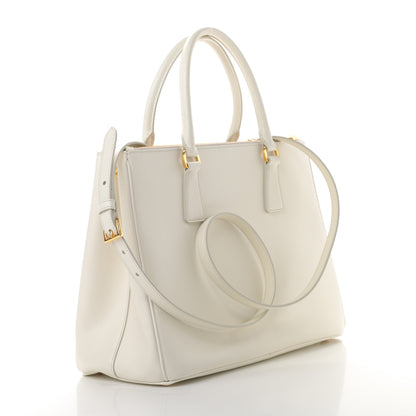 Prada Saffiano Lux Large Galleria Double Zip Tote White 3 of 12
