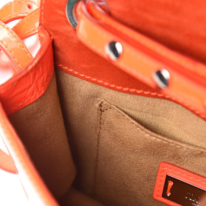 Jimmy Choo Patent Suede Rebel Crossbody Bag Orange 7 of 9