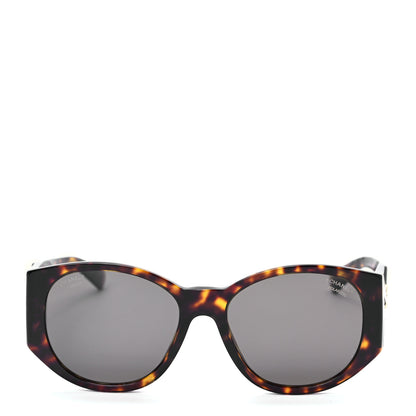 Chanel Acetate Polarized Oval Sunglasses 5411 Brown 3 of 14