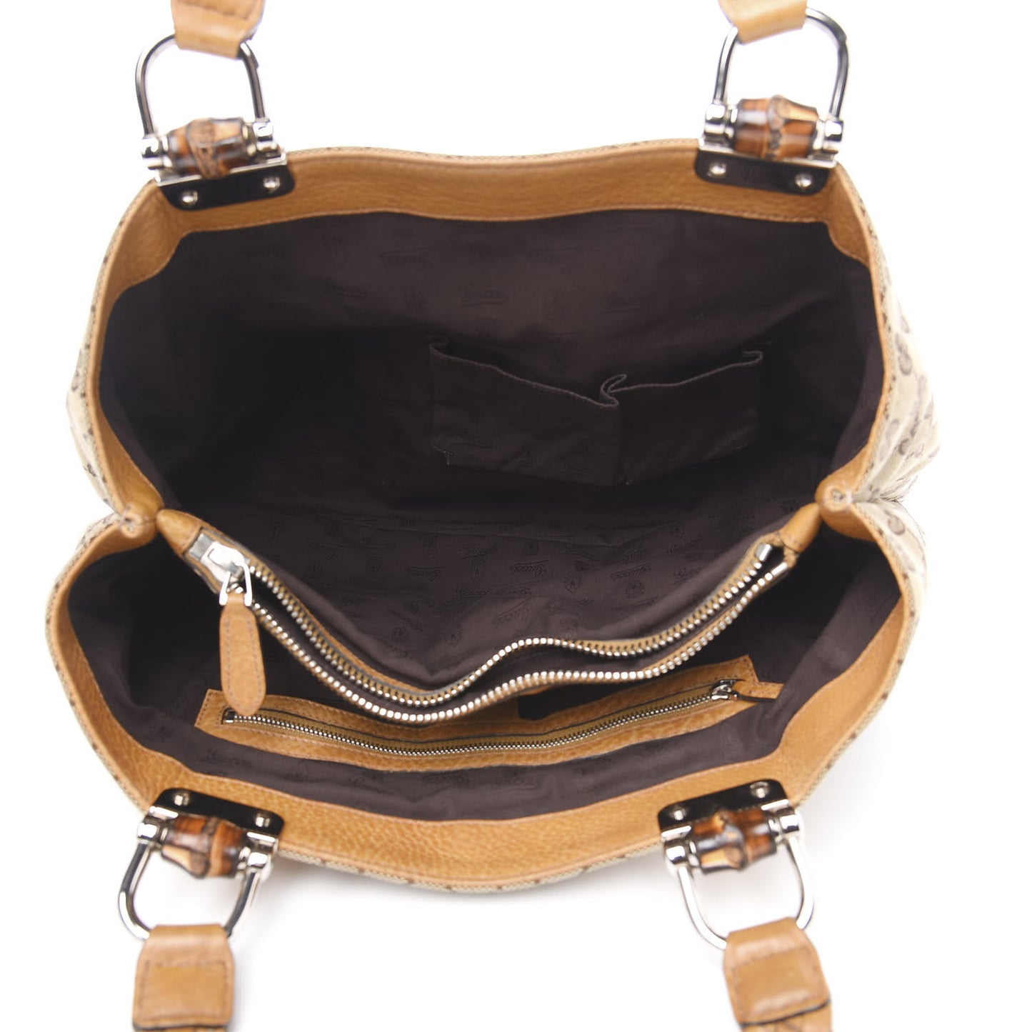 Monogram Medium Bamboo Bar Tote Yellow