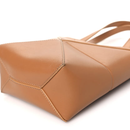 Loewe Shiny Calfskin Mini Puzzle Fold Tote Warm Desert 9 of 11