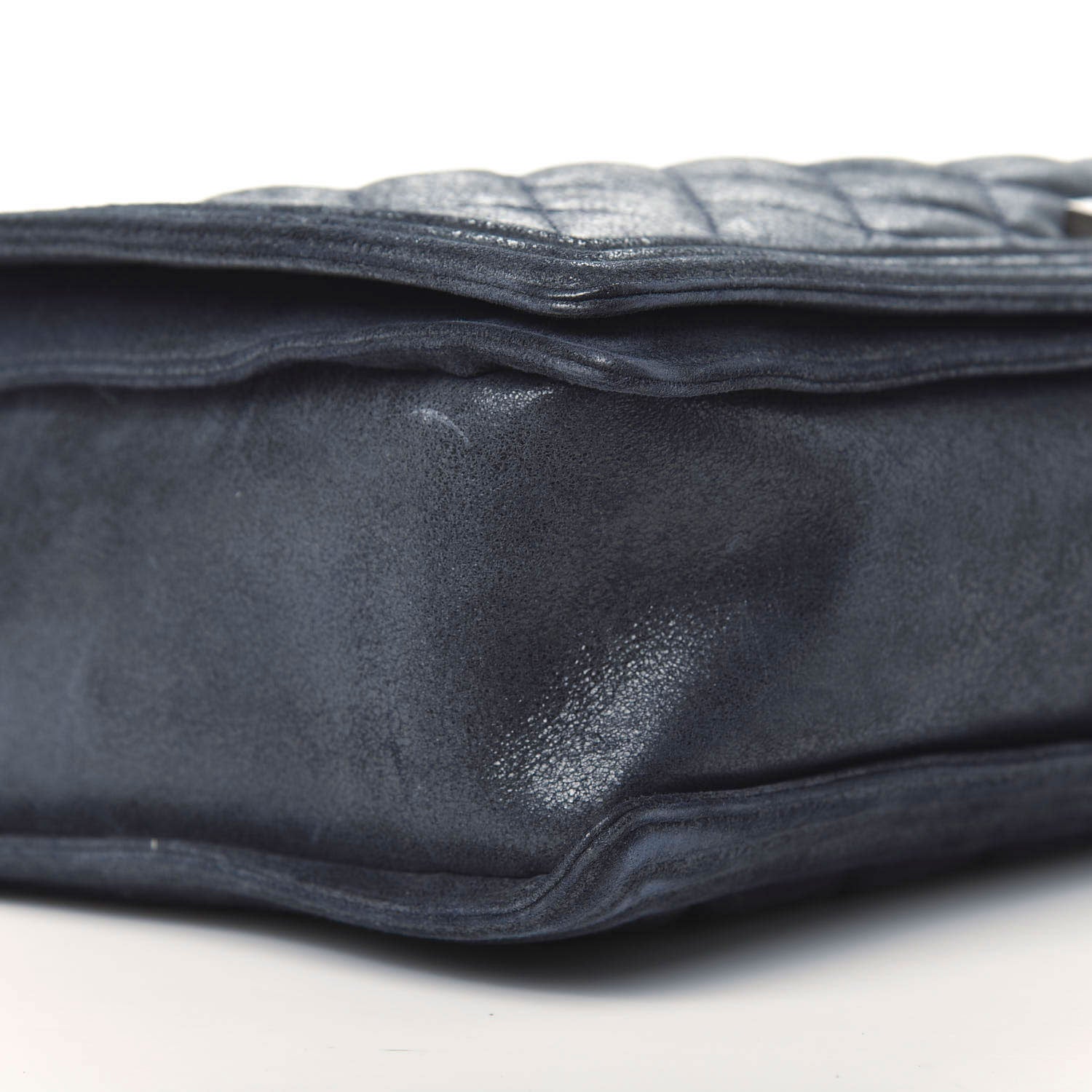 Chanel Iridescent Calfskin Quilted XL Gentle Boy Flap Blue 6 of 10