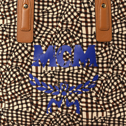 MCM Visetos Medium Liz Reversible Shopper Tote Cognac 15 of 20