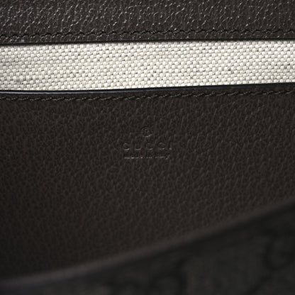 Gucci GG Supreme Monogram Textured Dollar Calfskin Web Mini Ophidia Envelope Shoulder Bag Beige Ebony New Acero 5 of 10
