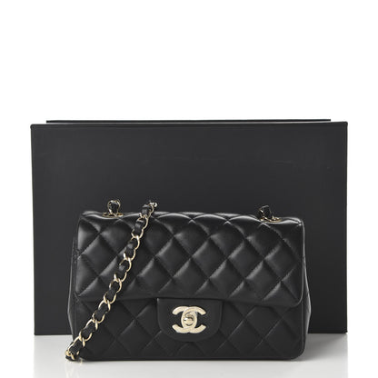 Chanel Lambskin Quilted Mini Rectangular Flap Black 11 of 11
