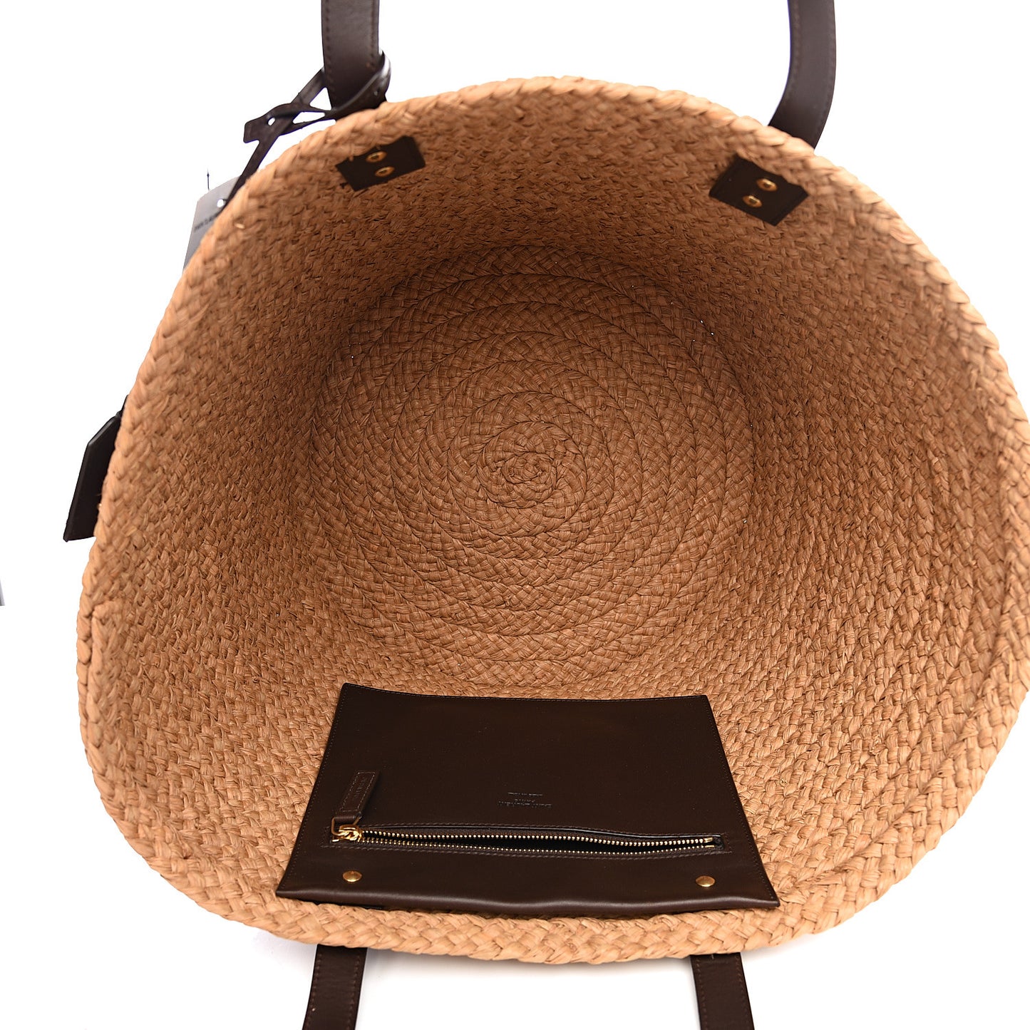 Raffia Calfskin Medium Panier Tote