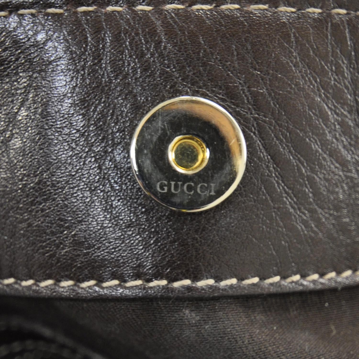 Gucci Leather Medium Britt Bag Dark Brown 11 of 11