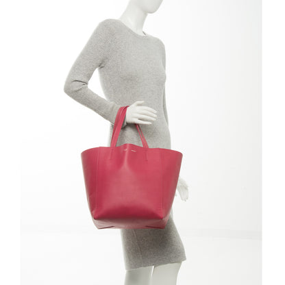 Celine Grained Calfskin Small Horizontal Cabas Phantom Fuchsia 2 of 8
