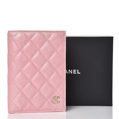 Chanel Iridescent Caviar Quilted Passport Holder Pink 8 of 8