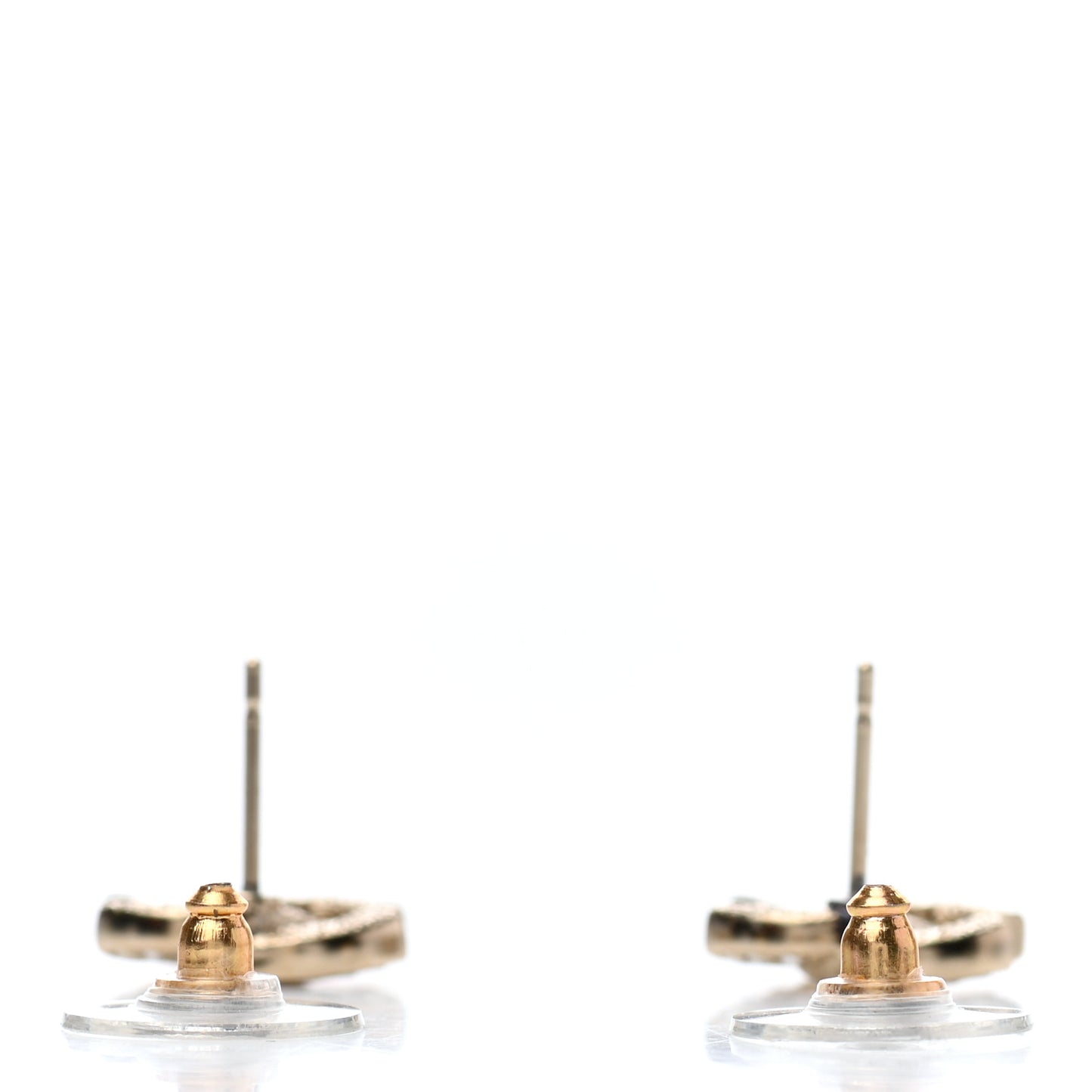 Crystal CC Earrings Light Gold