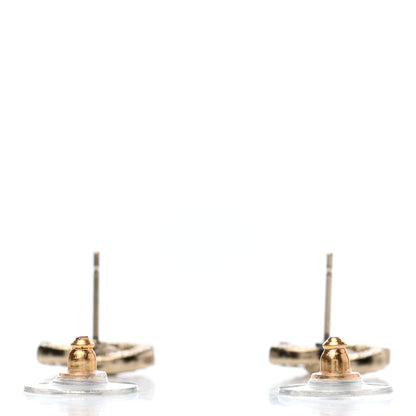 Chanel Crystal CC Earrings Light Gold 3 of 5
