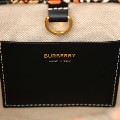 Burberry Lambskin Quilted Printed TB Heritage Check Mini Freya Tote Orange 6 of 11