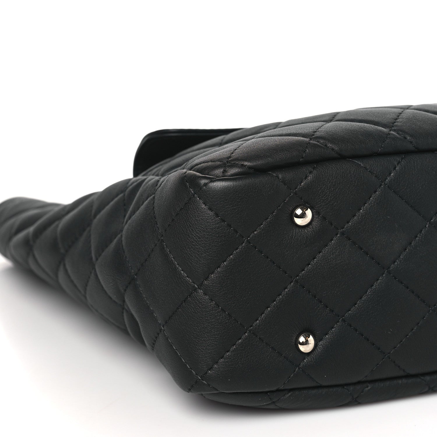 Chanel Calfskin Quilted Ultra Pocket Shopping Tote Black 7 of 8