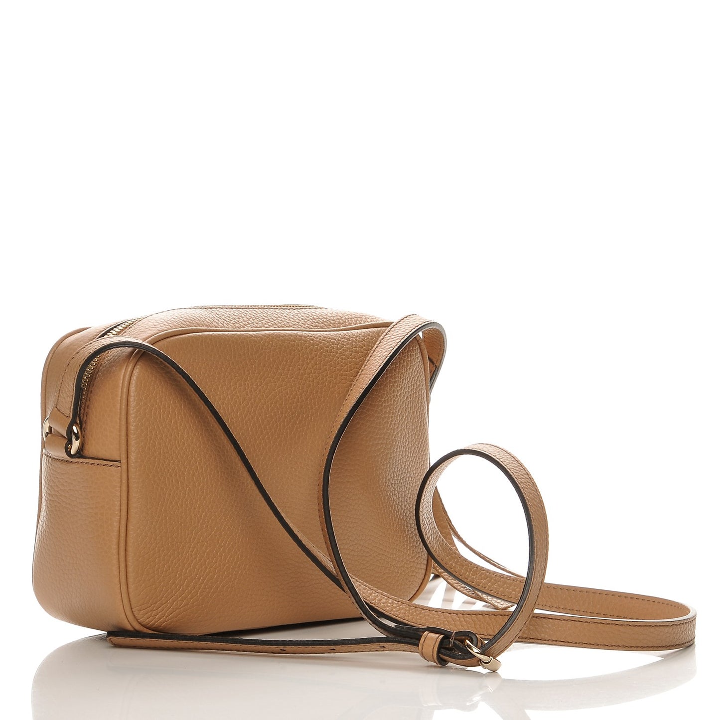 Pebbled Calfskin Small Soho Disco Bag Rose Beige