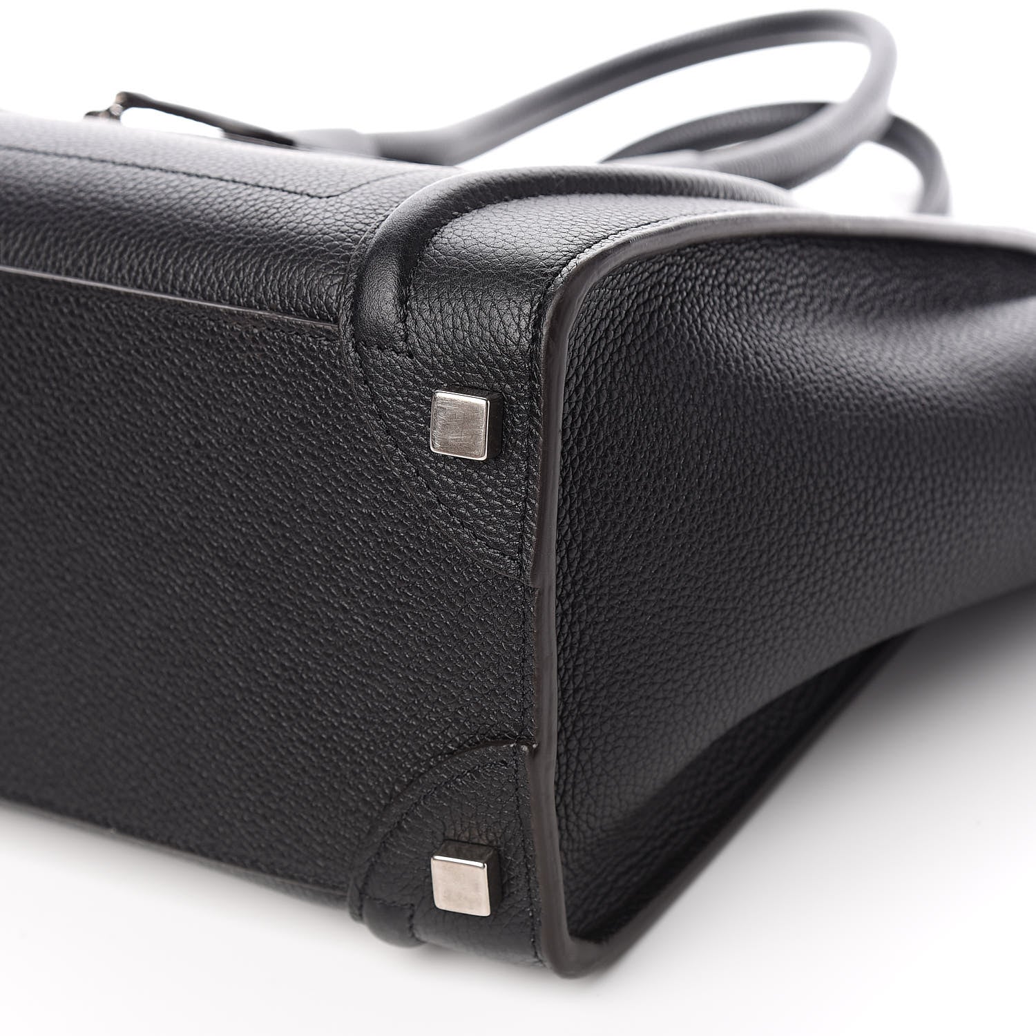 Celine Drummed Calfskin Micro Luggage Black 9 of 10