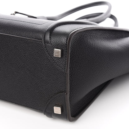 Celine Drummed Calfskin Micro Luggage Black 9 of 10