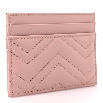 Gucci Calfskin Matelasse GG Marmont Card Holder Perfect Pink 3 of 6
