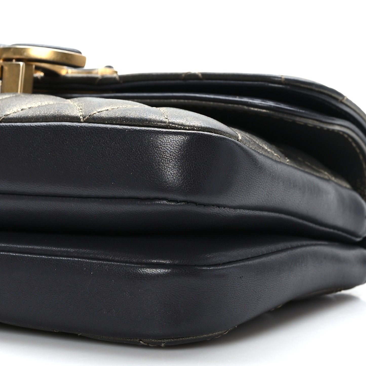 Lambskin Quilted Small CC Chic Flap Gold