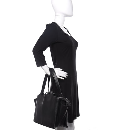 Celine Supple Natural Calfskin Medium Tri-Fold Bag Black 2 of 12