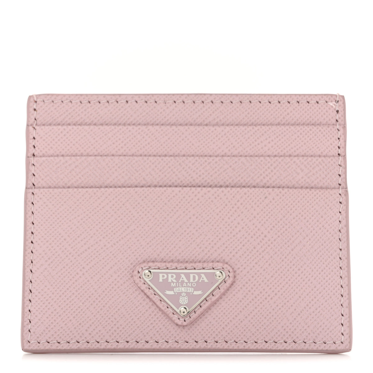 Saffiano Triangle Card Holder Alabaster