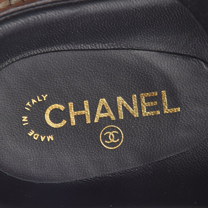 Chanel Satin Lambskin Chain Flat Sandals 37.5 Black 7 of 8