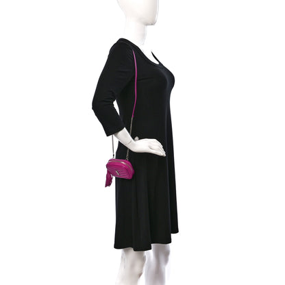 Saint Laurent Grain De Poudre Matelasse Monogram Baby Lou Camera Bag Electric Fuxia 2 of 12