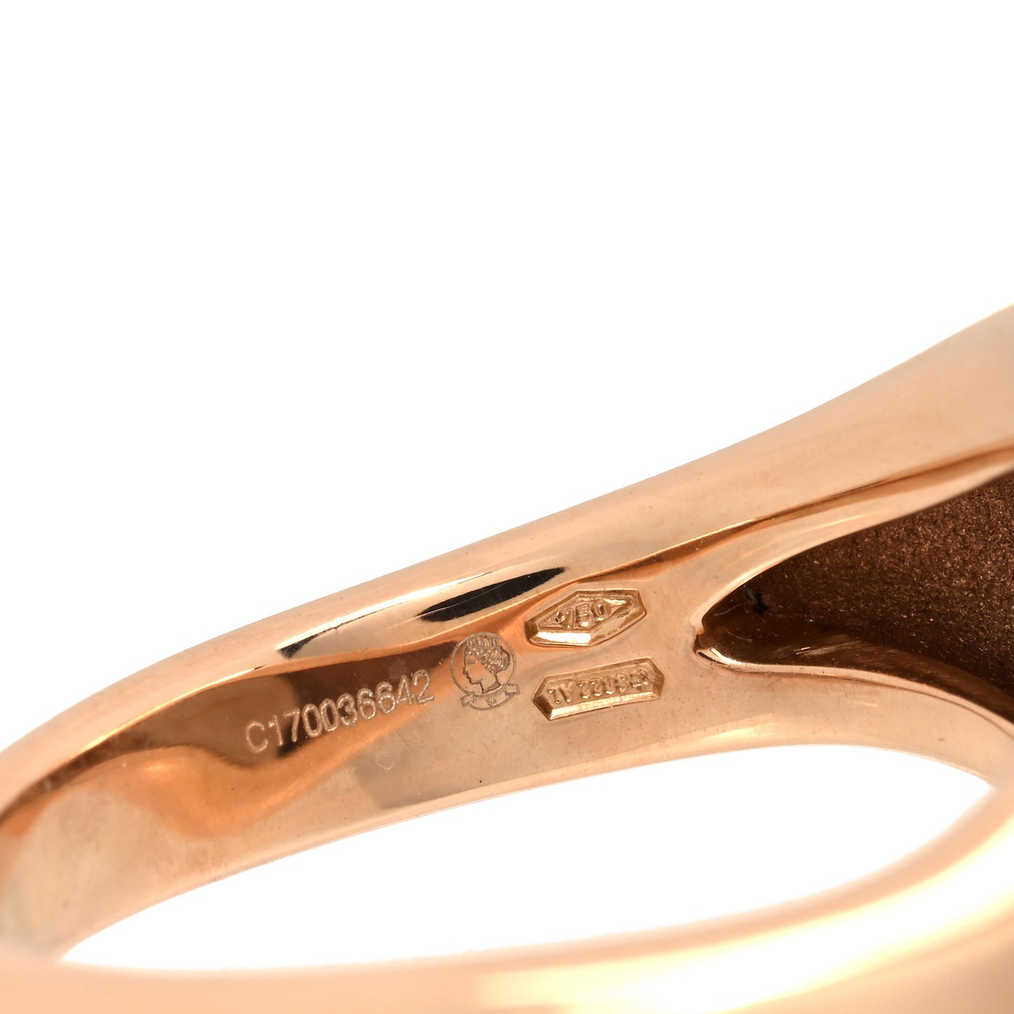 18K Rose Gold Diamond Smoky Quartz Ritratto Ring 55 7.25