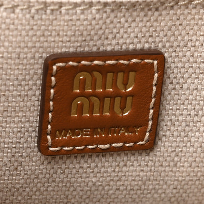 Miu Miu Soft Calfskin Medium Backpack Cognac 5 of 8