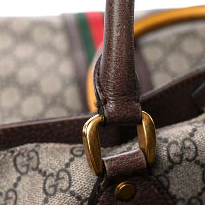 Gucci GG Supreme Monogram Web Neo Vintage Tote Beige New Acero Crop 26 of 33