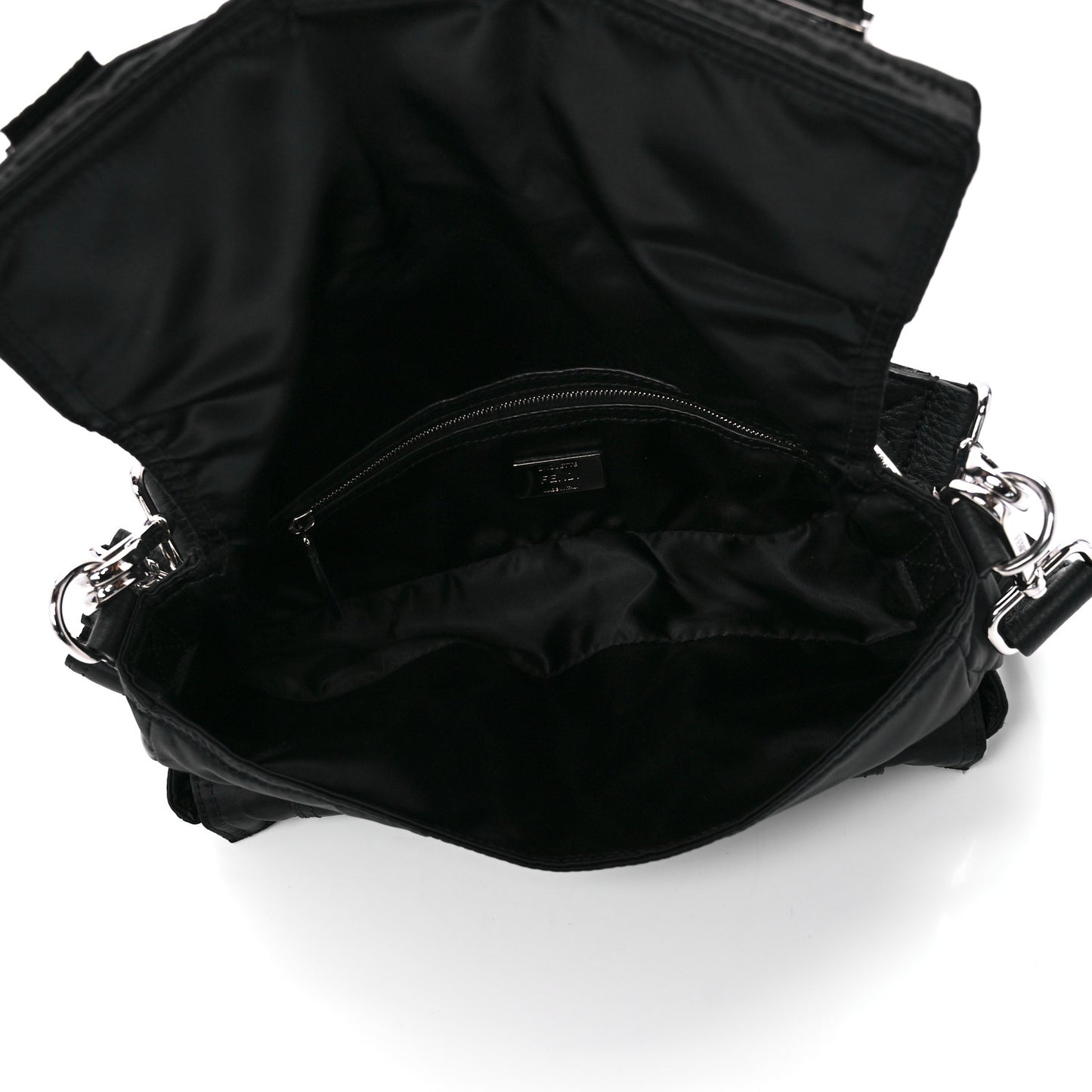 Econyl Cuoio Romano Multipocket Baguette Black