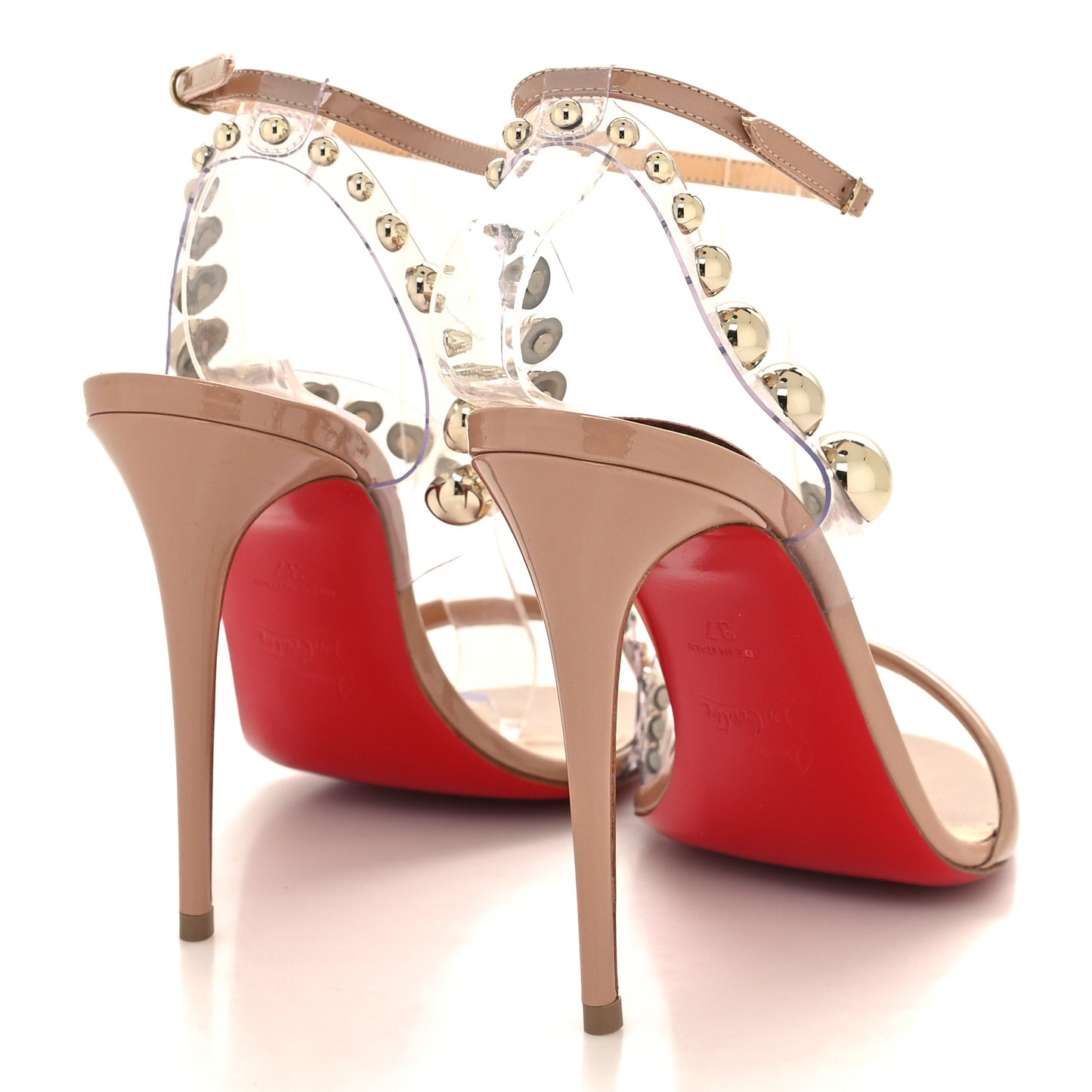Patent PVC Corinetta 100 Sandals 37 Nude
