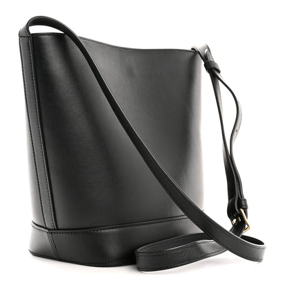 Celine Smooth Calfskin Small Cuir Triomphe Bucket Bag Black 3 of 14