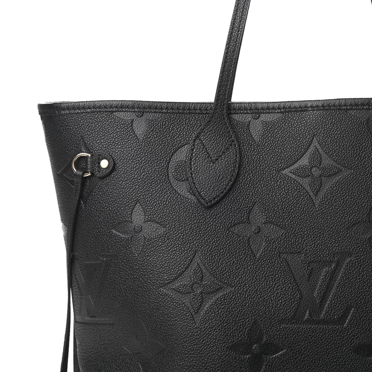 Louis Vuitton Empreinte Monogram Giant Neverfull MM Black 9 of 11